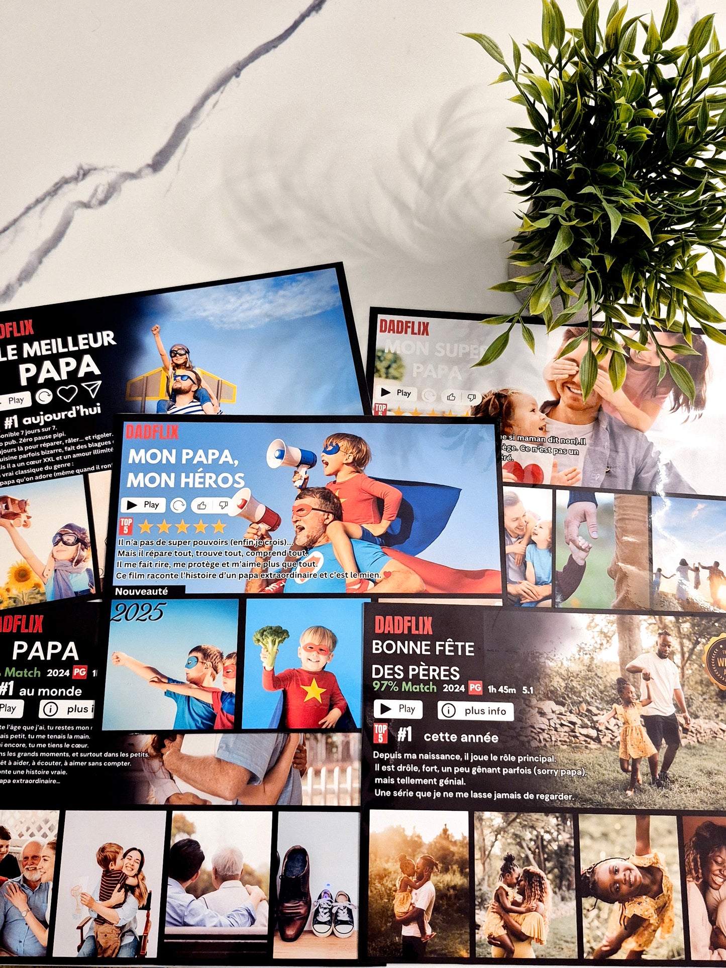 DADFLIX - Affiche de Papa Personnalisé Aimanté