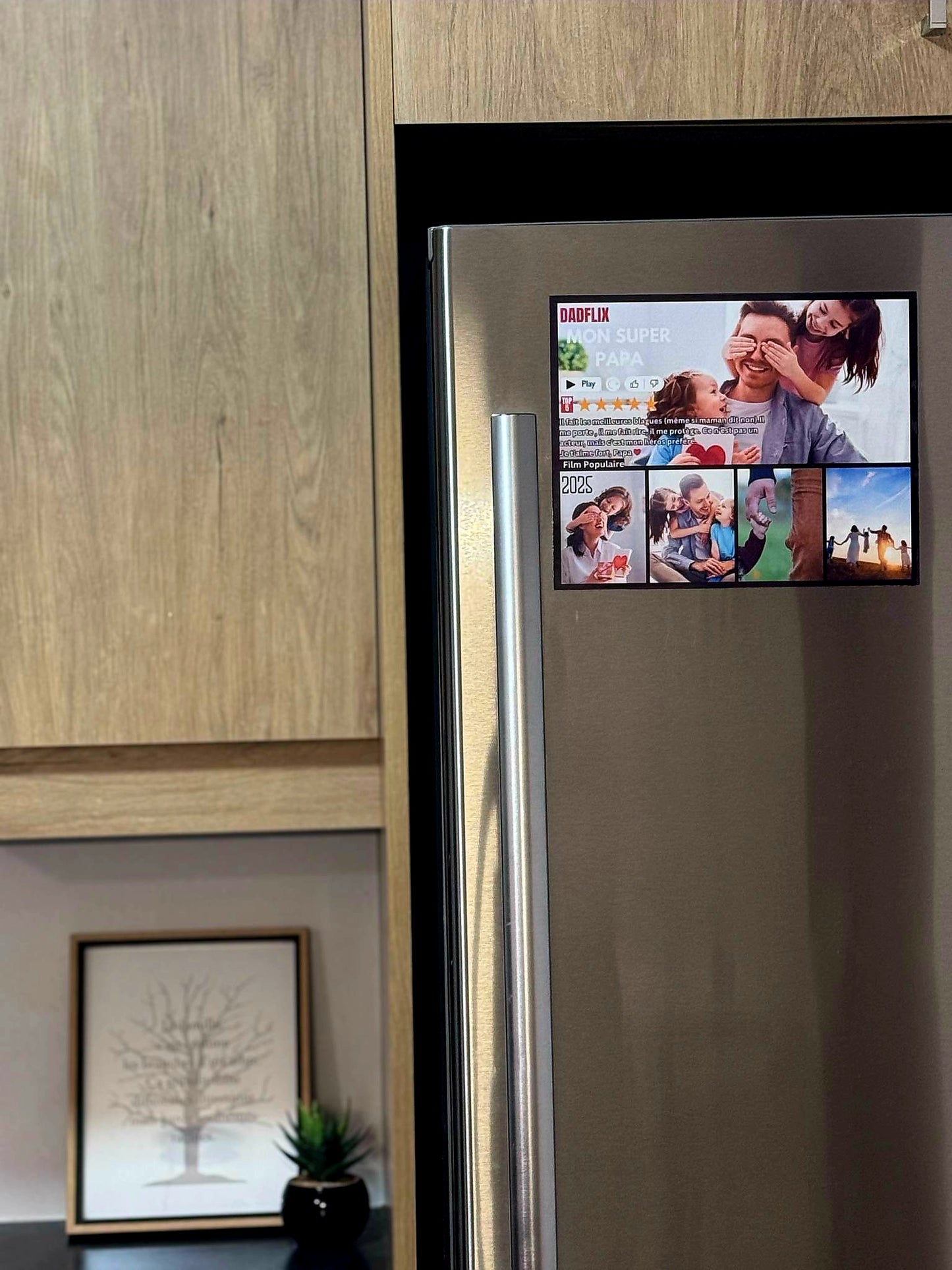 DADFLIX - Affiche de Papa Personnalisé Aimanté