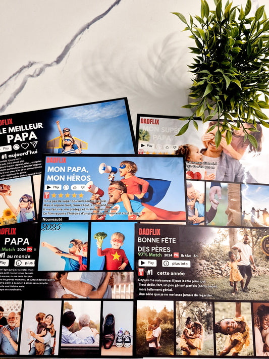 DADFLIX - Affiche de Papa Personnalisé Aimanté