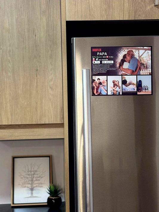 DADFLIX - Affiche de Papa Personnalisé Aimanté